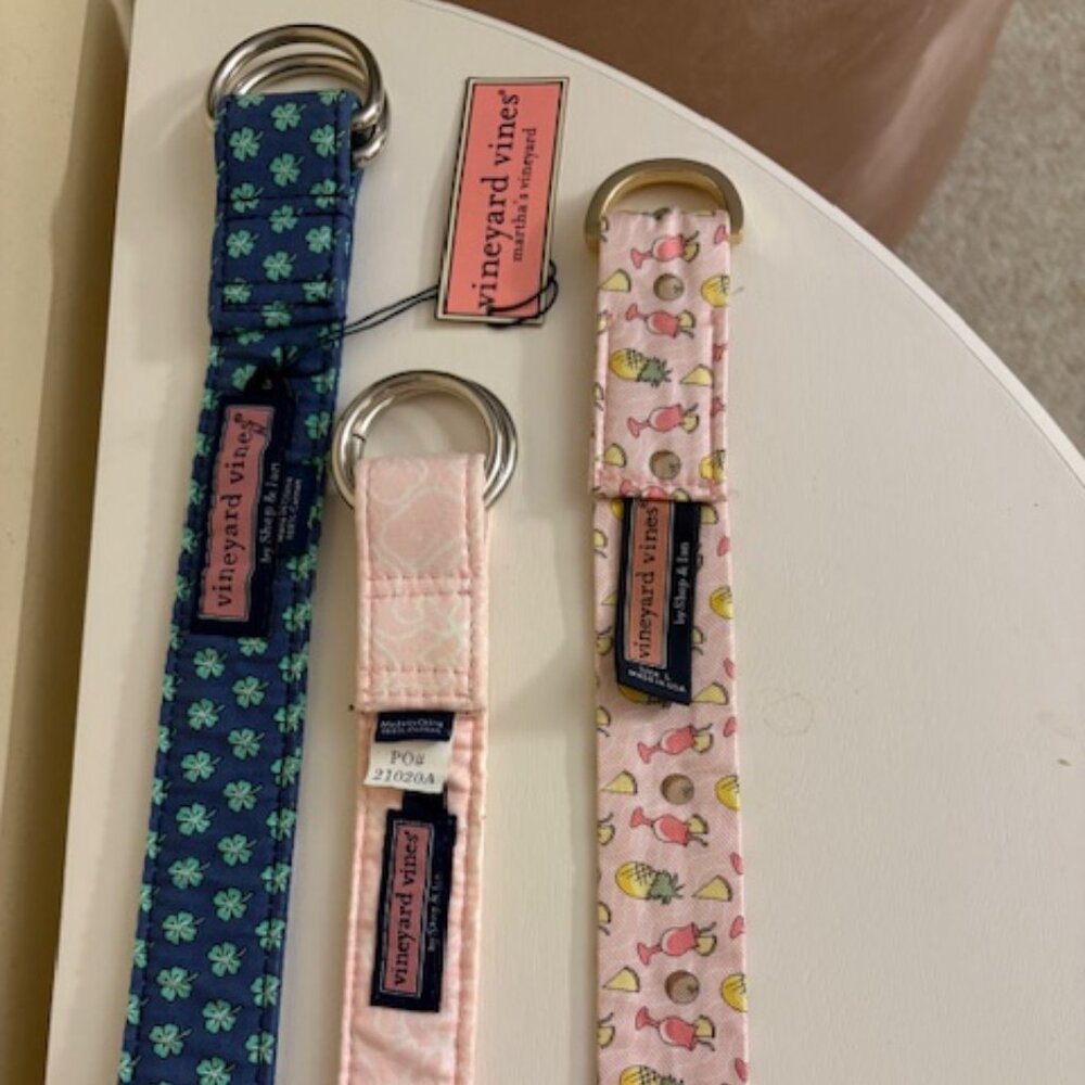 SOLD******3  Vineyard Vines belts varying sizes